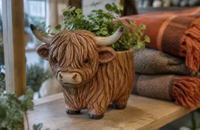 De ce apar tot mai multe vaci Highland pe decorațiunile din magazinele britanice